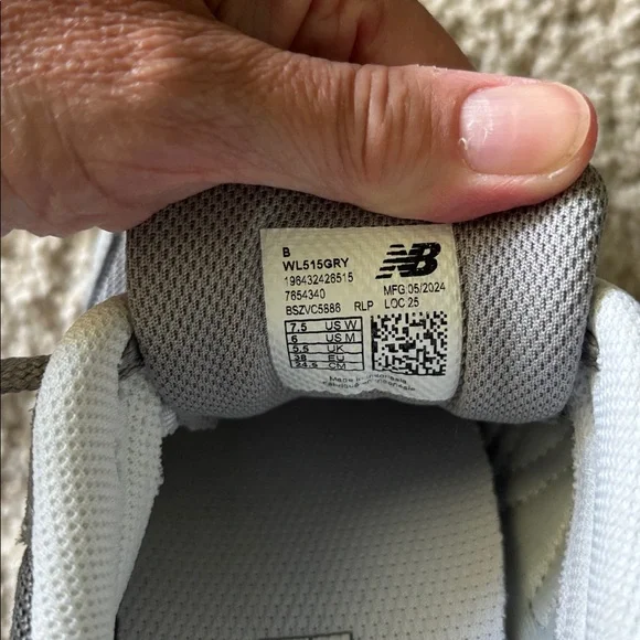 New Balance 515 Gray & White Athletic Shoes; Size 7.5 M - Picture 6 of 7